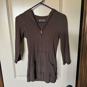 Victoria’s Secret Tee Shop brown 3/4 sleeve hoodie M